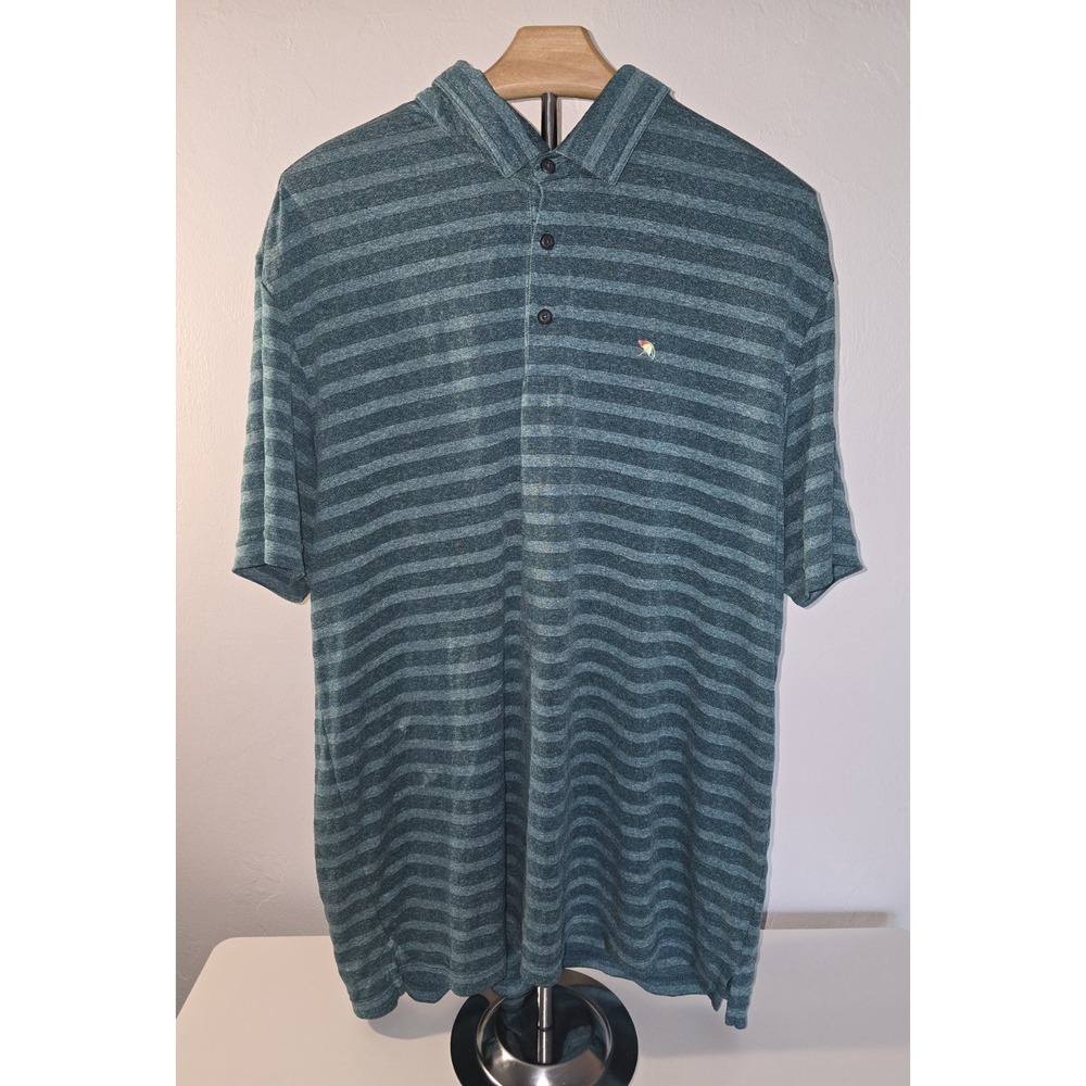 Arnold Palmer Golf Polo Men's Short Sleeve Shirt  Size XXL Green Stripes‎ -172